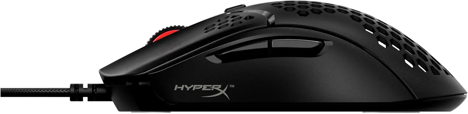 HyperX Pulsefire Haste  Gaming Mouse, Ultra-Lightweight, 59g, Honeycomb Shell, Hex Design, RGB, HyperFlex USB Cable, Up to 16000 DPI, 6 Programmable Buttons,Black