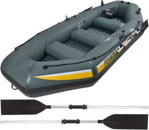 Inflatable Fishing Raft, Dinghy Boat with Motor Bracket, Inflatable Rafts for Adults Heavy Duty, Kayak, Dinghies, Single or Double Fishing Boat 240x128x43cm