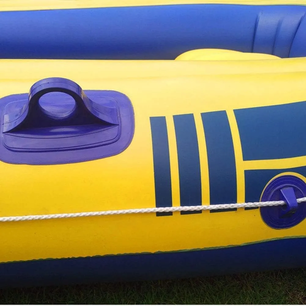 Inflatable Kayak, Inflatable Fishing Boat, Portable3 Person Folding Rubber Explorer Fishing Boat with Paddles,Yellow