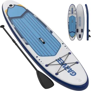 Inflatable Paddle Board for Adults, 10'6"/11" Inflatable Stand Up Paddle Board with Premium Accessories, Non-Slip EVA Deck, Ultra-Light Carry Bag, Pump, SUP Board for Adult (Blue-White, 10.6ft)