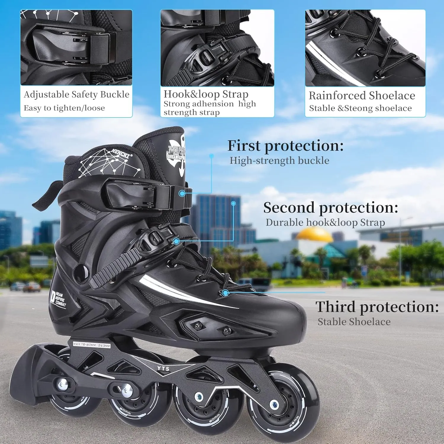 Inline Skates for Women and Men, High Performance Fitness Racing Aggressive Outdoor Inline Speed Skates Unisex