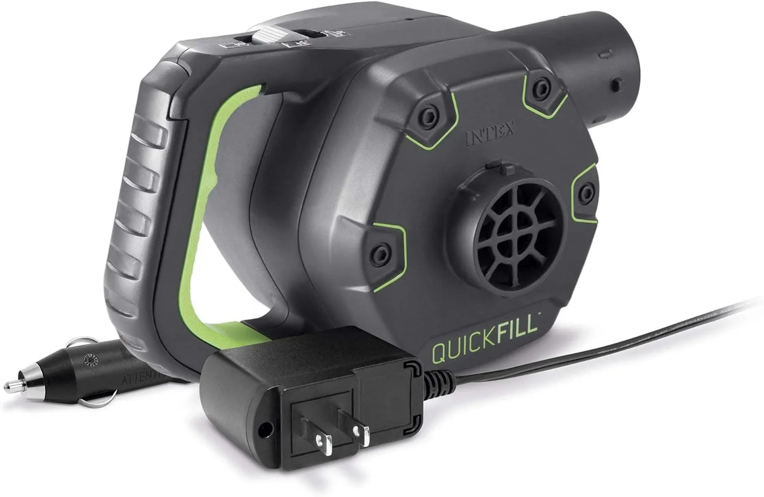 INTEX QuickFill Electric Air Pump: Inflates and Deflates Air Mattresses, Inflatable Kayaks, Boats, Toys