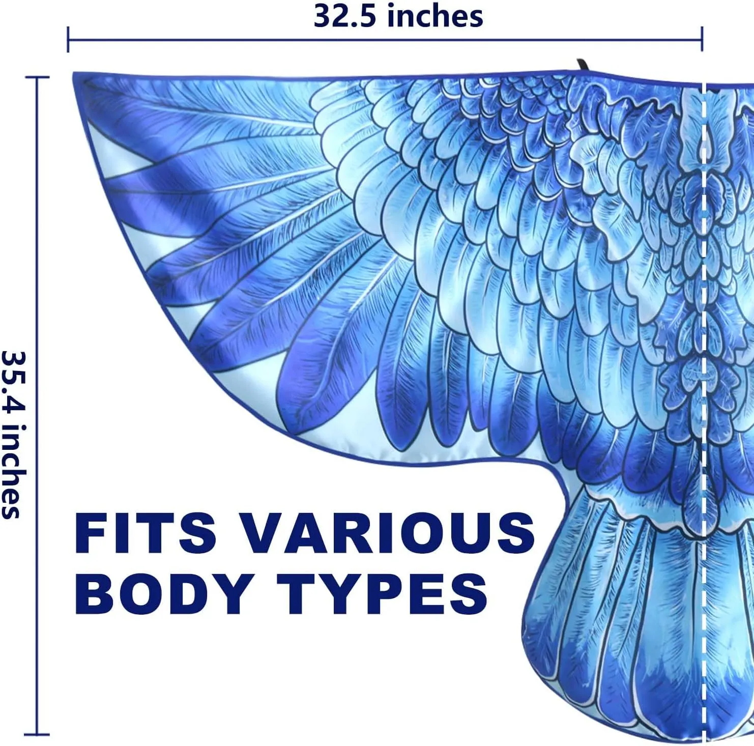 iROLEWIN Eagle Bird Wings Costume for Adults Feather Headband for Women Bald Hawk Costume as Mardi Gras Jungle Party Favors
