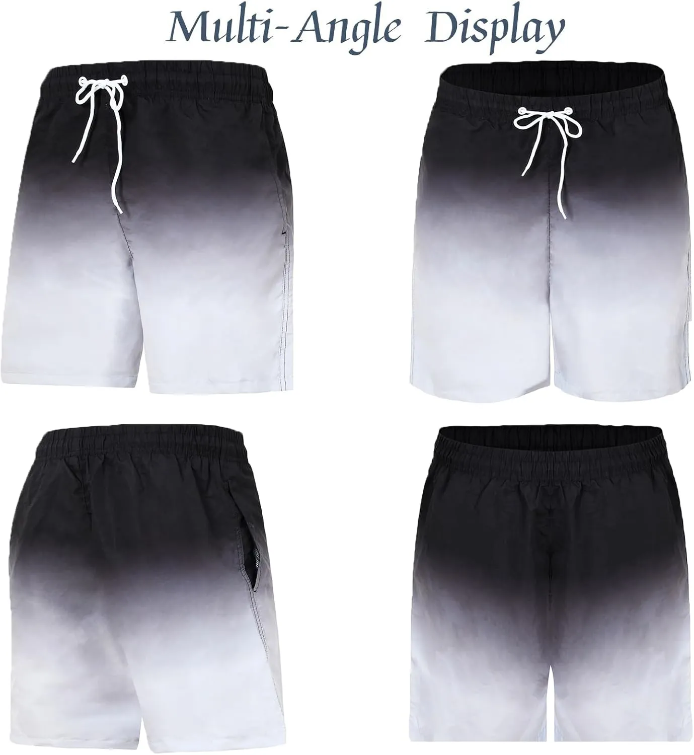 JOYSON Mens Swim Trunks Quick Dry 5 Inch Swim Shorts Bathing Suits with Mesh Lining Pockets