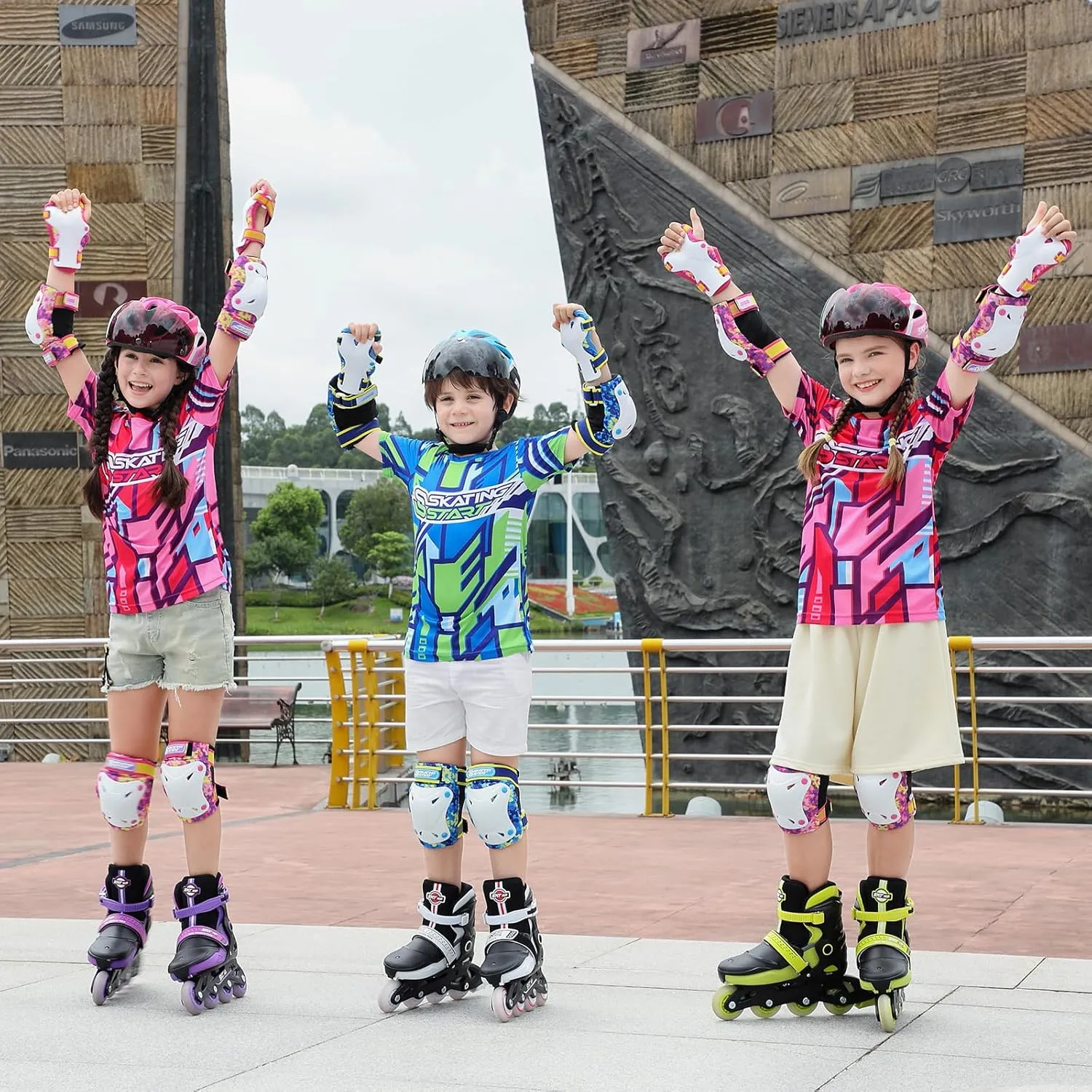 Kids Inline Skates for Girls Roller Blades Boys, Adjustable Inline Skates Kids Roller Blades with Light up Skate Wheels Fun Illuminating Beginner Skating Shoes