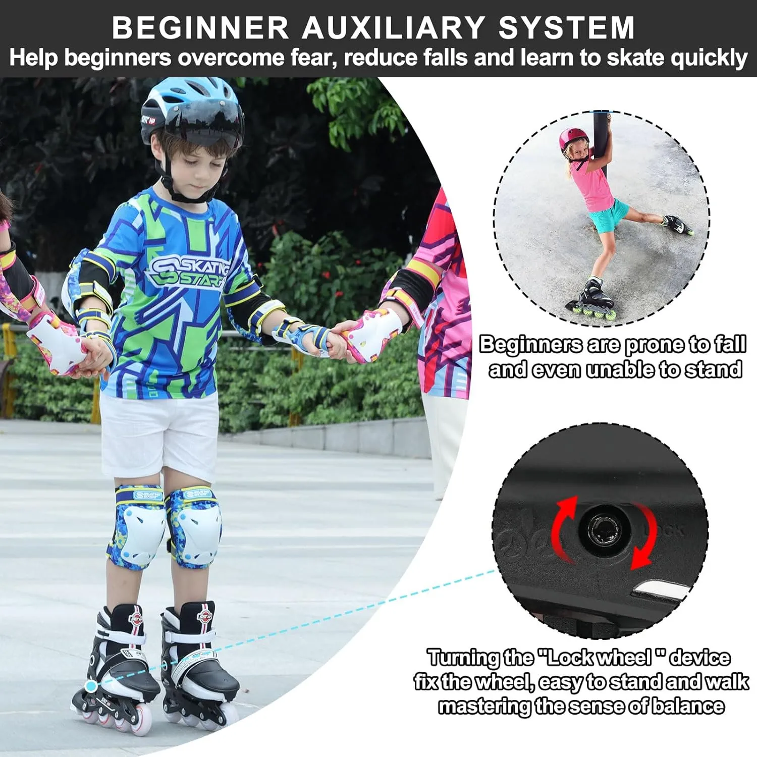 Kids Inline Skates for Girls Roller Blades Boys, Adjustable Inline Skates Kids Roller Blades with Light up Skate Wheels Fun Illuminating Beginner Skating Shoes