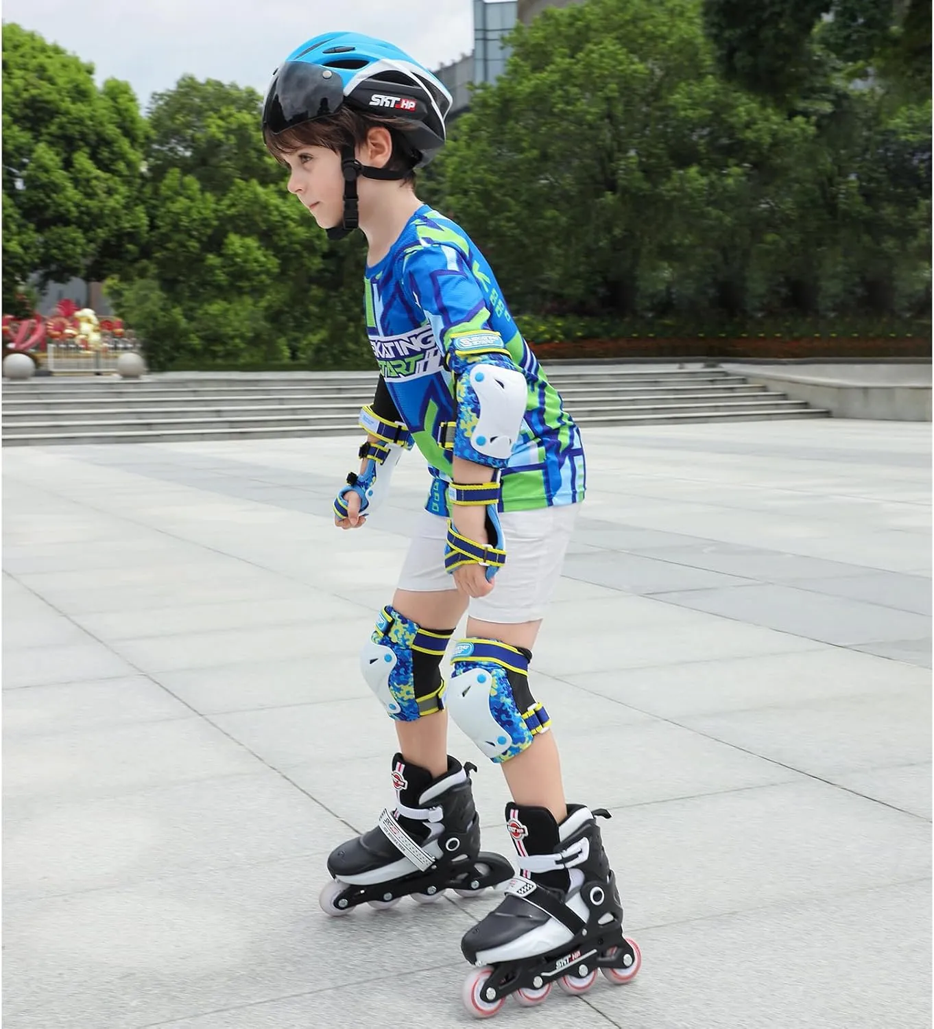 Kids Inline Skates for Girls Roller Blades Boys, Adjustable Inline Skates Kids Roller Blades with Light up Skate Wheels Fun Illuminating Beginner Skating Shoes