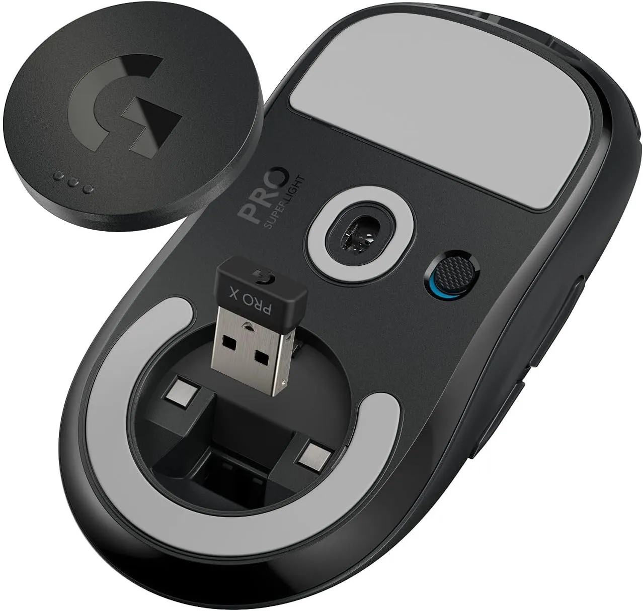 Logitech G PRO X SUPERLIGHT Wireless Gaming Mouse, Ultra-Lightweight, HERO 25K Sensor, 25,600 DPI, 5 Programmable Buttons, Long Battery Life, Compatible with PC / Mac - Black