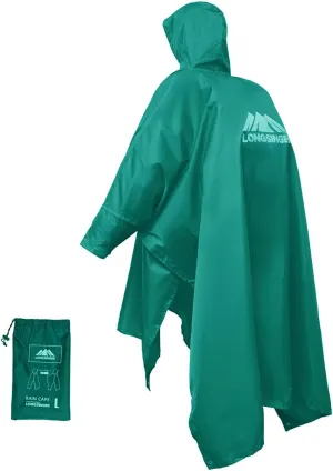 longsinger Rain Poncho for Adult, Waterproof Rain Poncho with Hood and Sleeve, Ideal for Hiking, Hunting, Camping