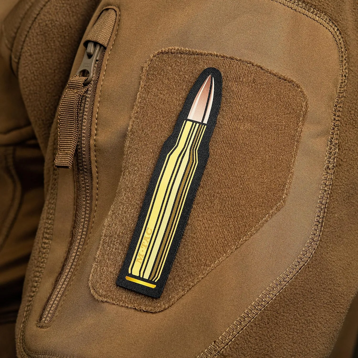 M-Tac Bullet 223 Tactical Morale Patch - Hook Fasteners Printed Army Combat Patches for Vest, Backpacks, Hats (Yellow 223)