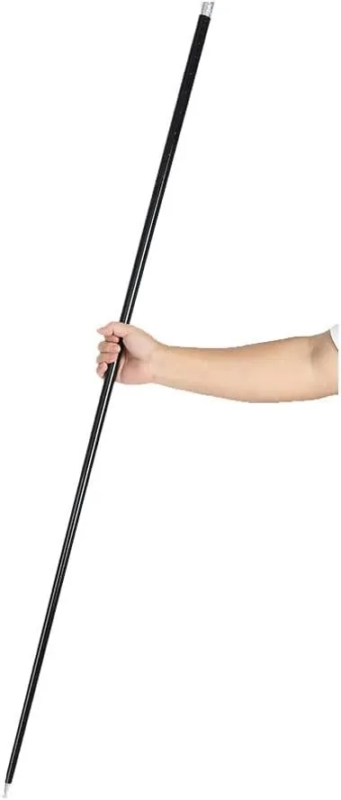 Magic Cane Metal Appearing Cane, Pocket Staff Magic Telescopic Stick, Collapsible bo Retractable Expandable bow Extendable Portable Expanding Metal Cane Pop Out Wands, Medium, Black 4