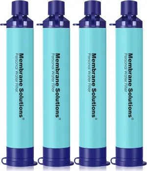 Membrane Solutions Straw Water Filter, Survival Filtration Portable Gear, Emergency Preparedness, Supply for Drinking Hiking Camping Travel Hunting Fishing Team Family Outing