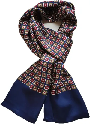 Mens 100 Silk Scarf Double Layers Fashion Wrap Neckerchief Formal Business Casual Party
