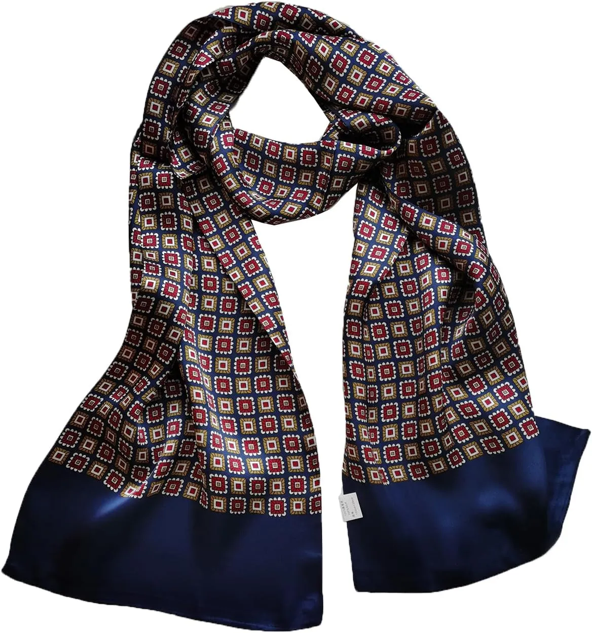 Mens 100 Silk Scarf Double Layers Fashion Wrap Neckerchief Formal Business Casual Party
