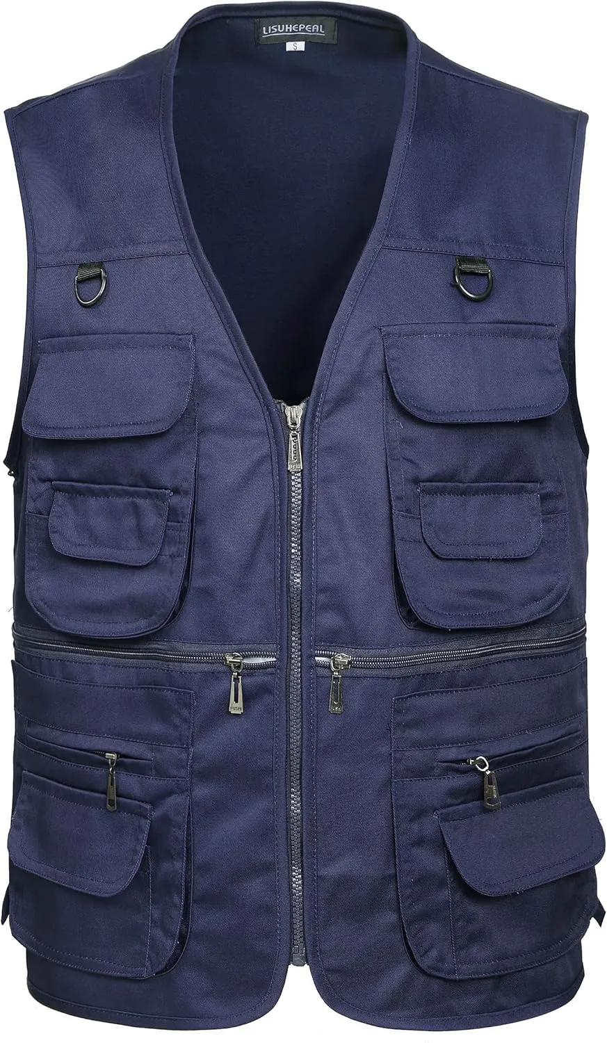 Mens Fishing Vest Summer Outdoor Work Safari Travel Photo Vest with Multi Pockets