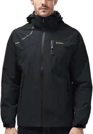 Mens Lightweight Waterproof Jacket Windproof Rain Hooded jackets for Men Hiking Cycling Travel M-7XL