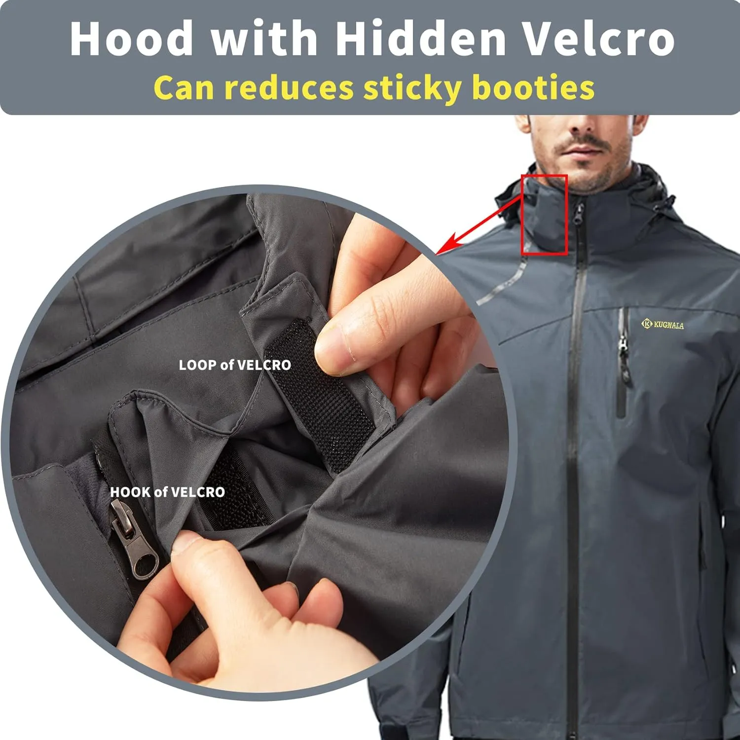 Mens Lightweight Waterproof Jacket Windproof Rain Hooded jackets for Men Hiking Cycling Travel M-7XL