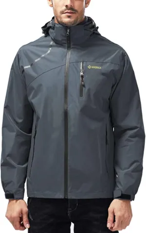 Mens Lightweight Waterproof Jacket Windproof Rain Hooded jackets for Men Hiking Cycling Travel M-7XL
