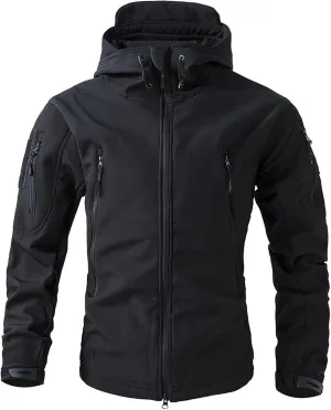 Men's Military Tactical Jackets Camouflage Softshell Fleece Fall Windbreaker Waterproof Outdoor Hooded Rain Coats