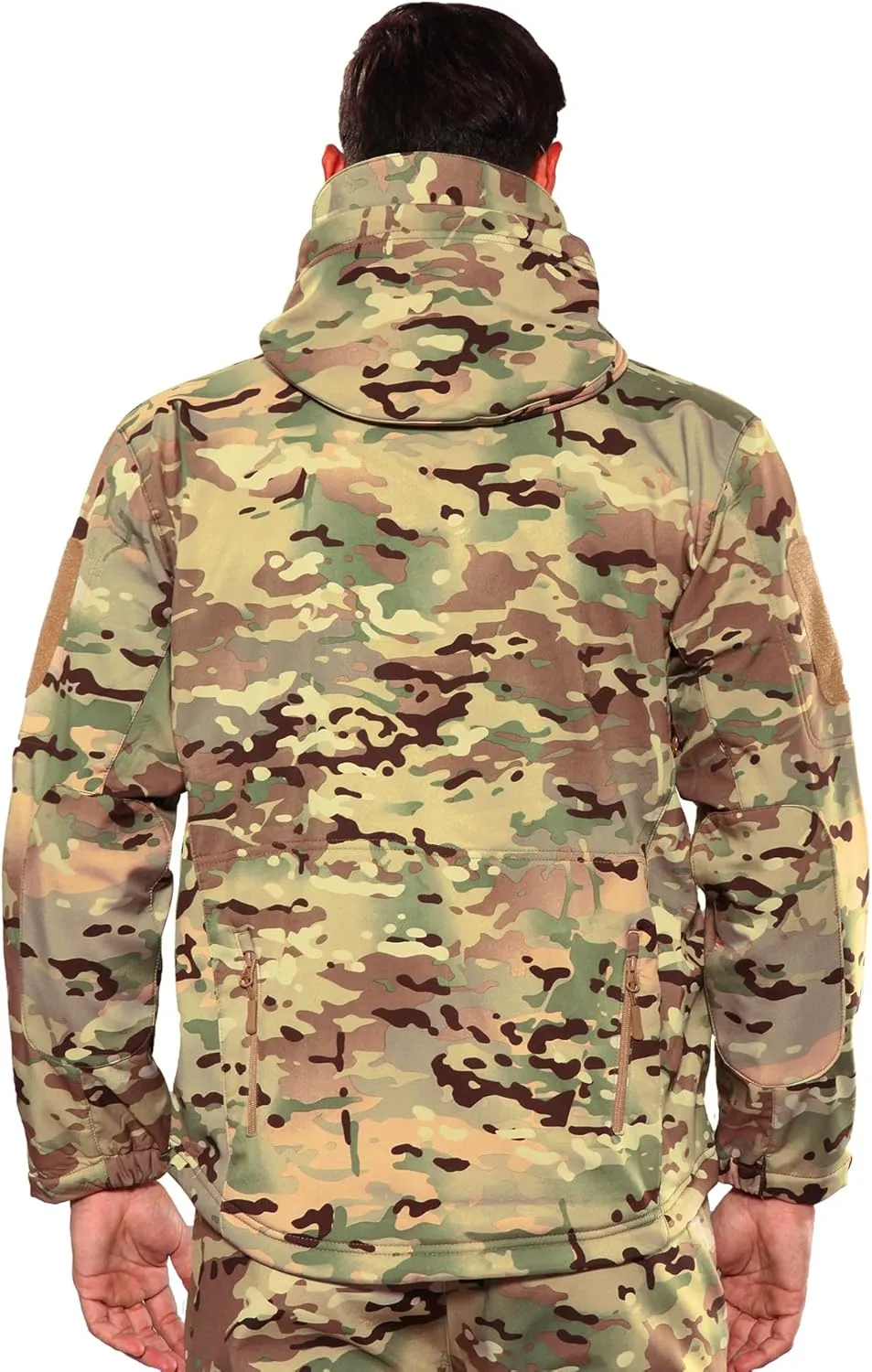 Men's Outdoor Waterproof Soft Shell Hooded Military Tactical Jacket