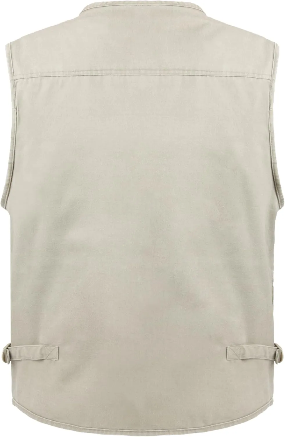 Men's Stone Washed Denim Multi-pocketed Fishing Work Outerwear Vest