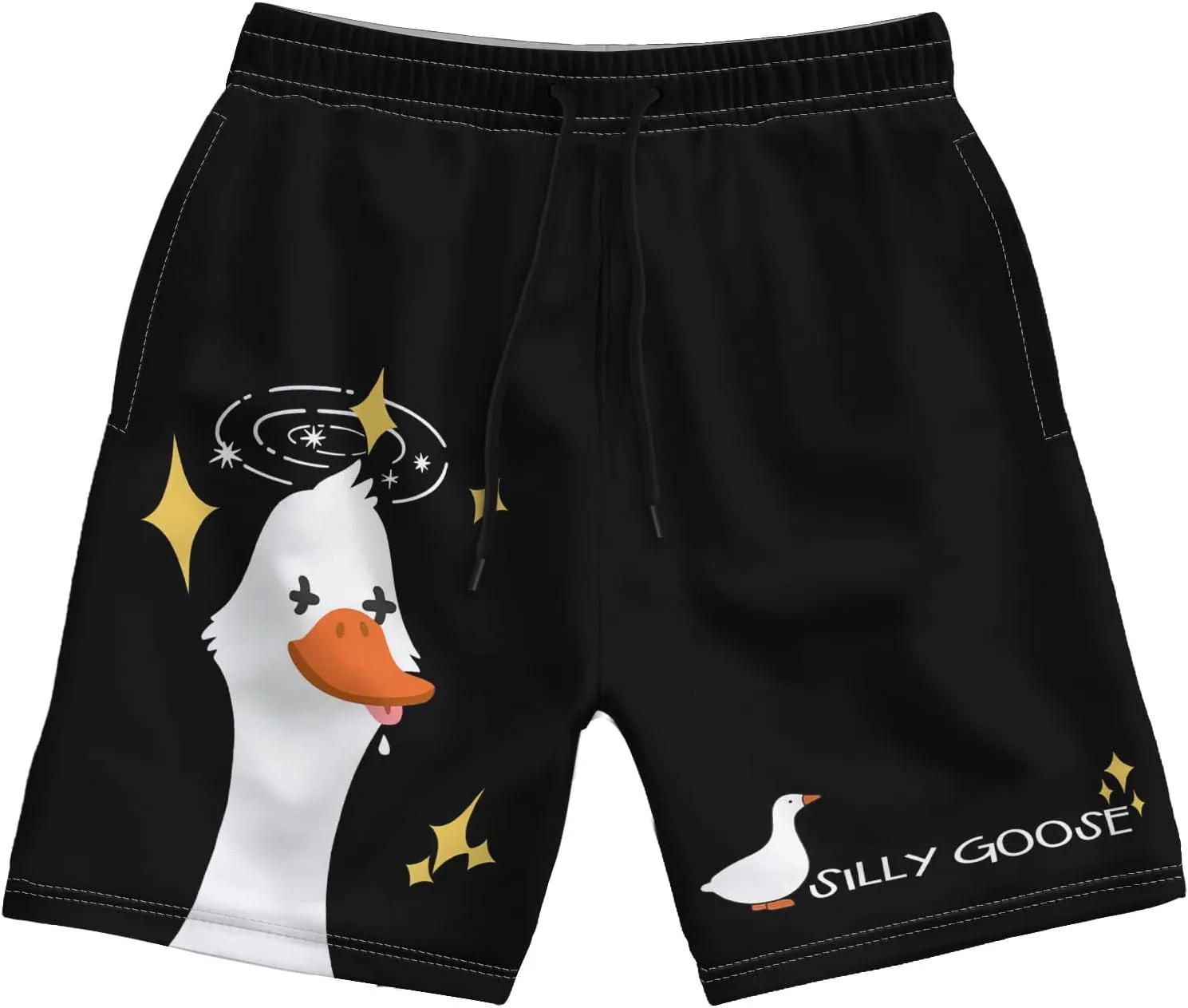 Men's Swim Trunks with Beach Print Quick Dry Swimsuits Board Shorts with Pockets Summer Gifts