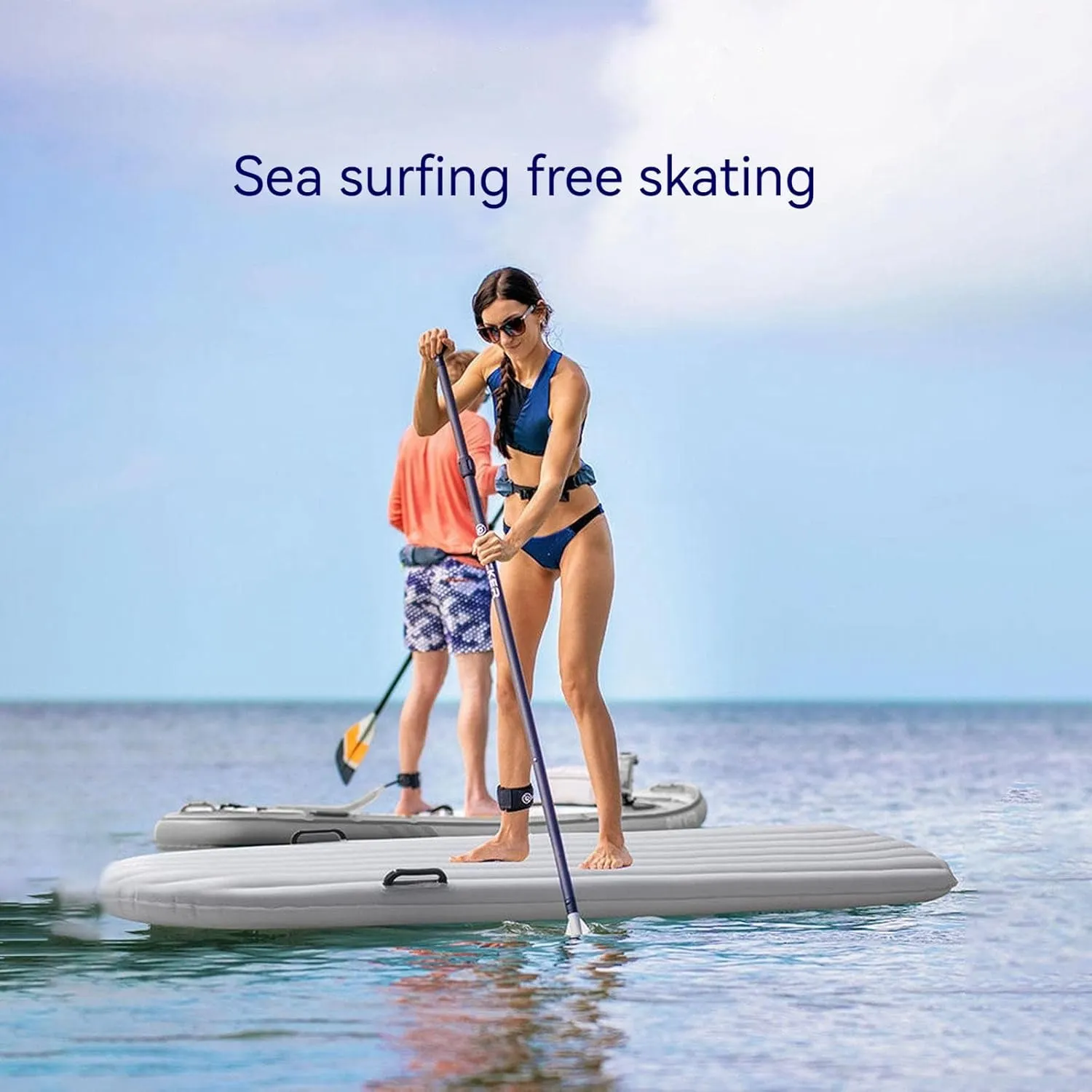 Multifunctional Inflatable Kayak, Very Suitable for Surfing, Travel, Fishing, Rafting, Hard Bottom Self-Inflatable Kayak Has 2-5 People to Choose from(Color:BB,Size:2 People)