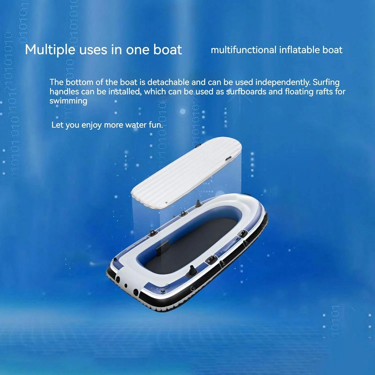 Multifunctional Inflatable Kayak, Very Suitable for Surfing, Travel, Fishing, Rafting, Hard Bottom Self-Inflatable Kayak Has 2-5 People to Choose from(Color:BB,Size:2 People)