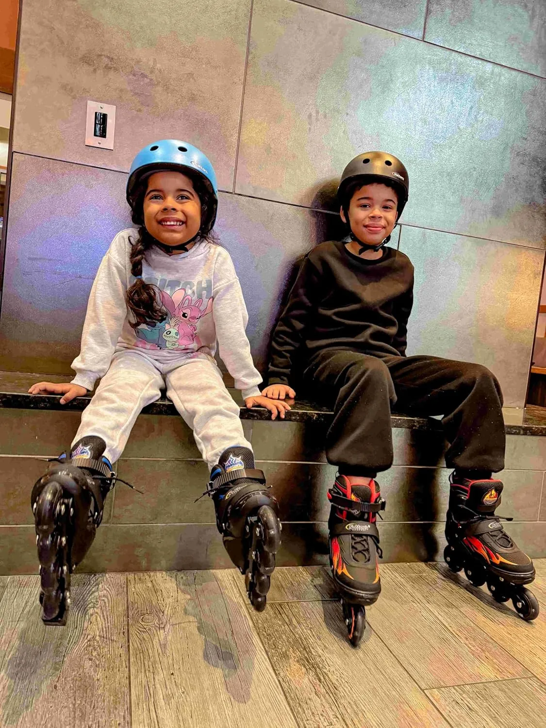 Nattork Adjustable Inline Skates for Kids Adults, Indoor and Outdoor Blades Roller Skates with 8 Light Up Wheels for Boys Girls Aged 4-16, Adult Women Beginners