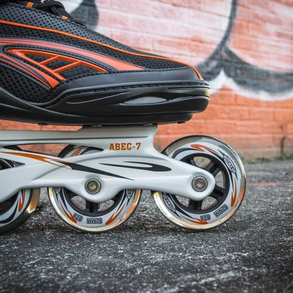 Panther Inline Skates Men with Adjustable Strap, 82mm Wheels - Soft Boot Fit for Comfort | Roller Derby Long Distance Skates for Recreational Fitness & Outdoor Street Hockey