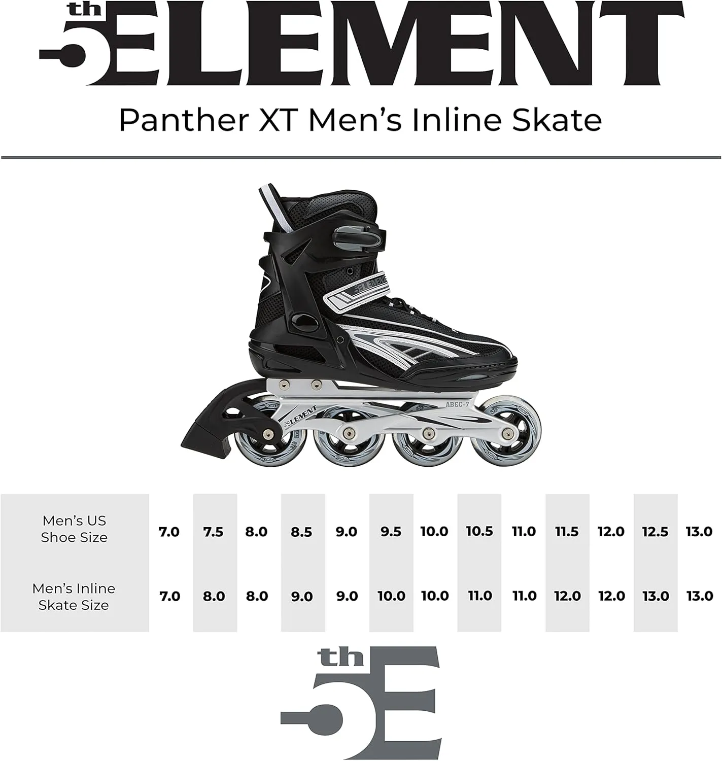 Panther Inline Skates Men with Adjustable Strap, 82mm Wheels - Soft Boot Fit for Comfort | Roller Derby Long Distance Skates for Recreational Fitness & Outdoor Street Hockey