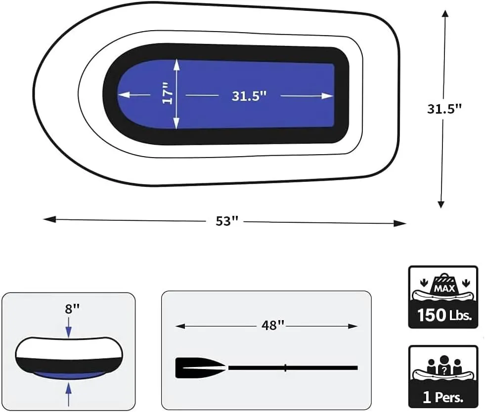 PLKO Inflatable Boat,Swimming Pool and Lake Inflatable Boat