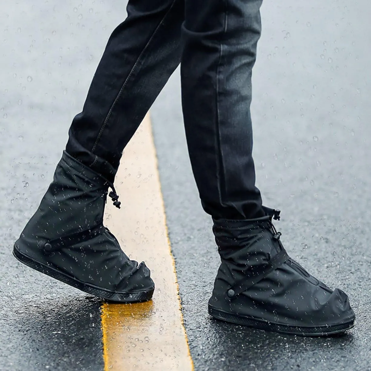Rain Shoe Cover Waterproof Overshoe Black 3XL