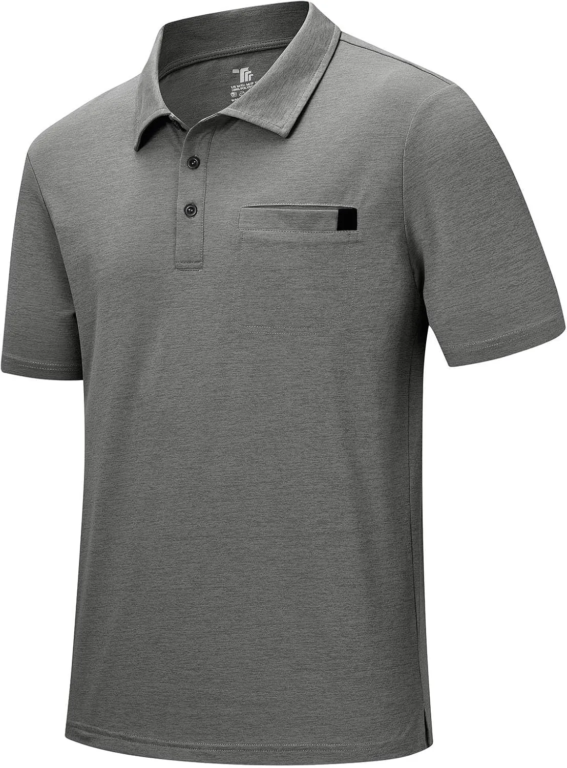 Rdruko Men's Polo Shirts Short Sleeve Dry Fit Golf Shirt with Pocket Collared Tee Shirts Athletic Casual