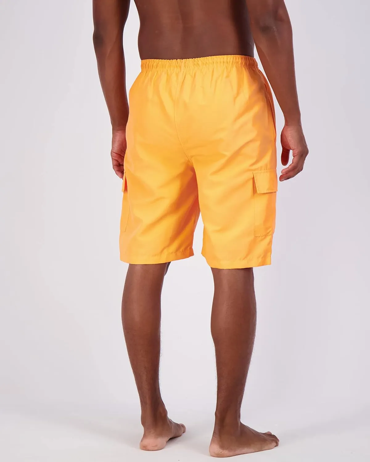 Real Essentials 3 Pack: Men's Swim Trunks with Cargo Pockets & Mesh Lining (Available in Big & Tall)