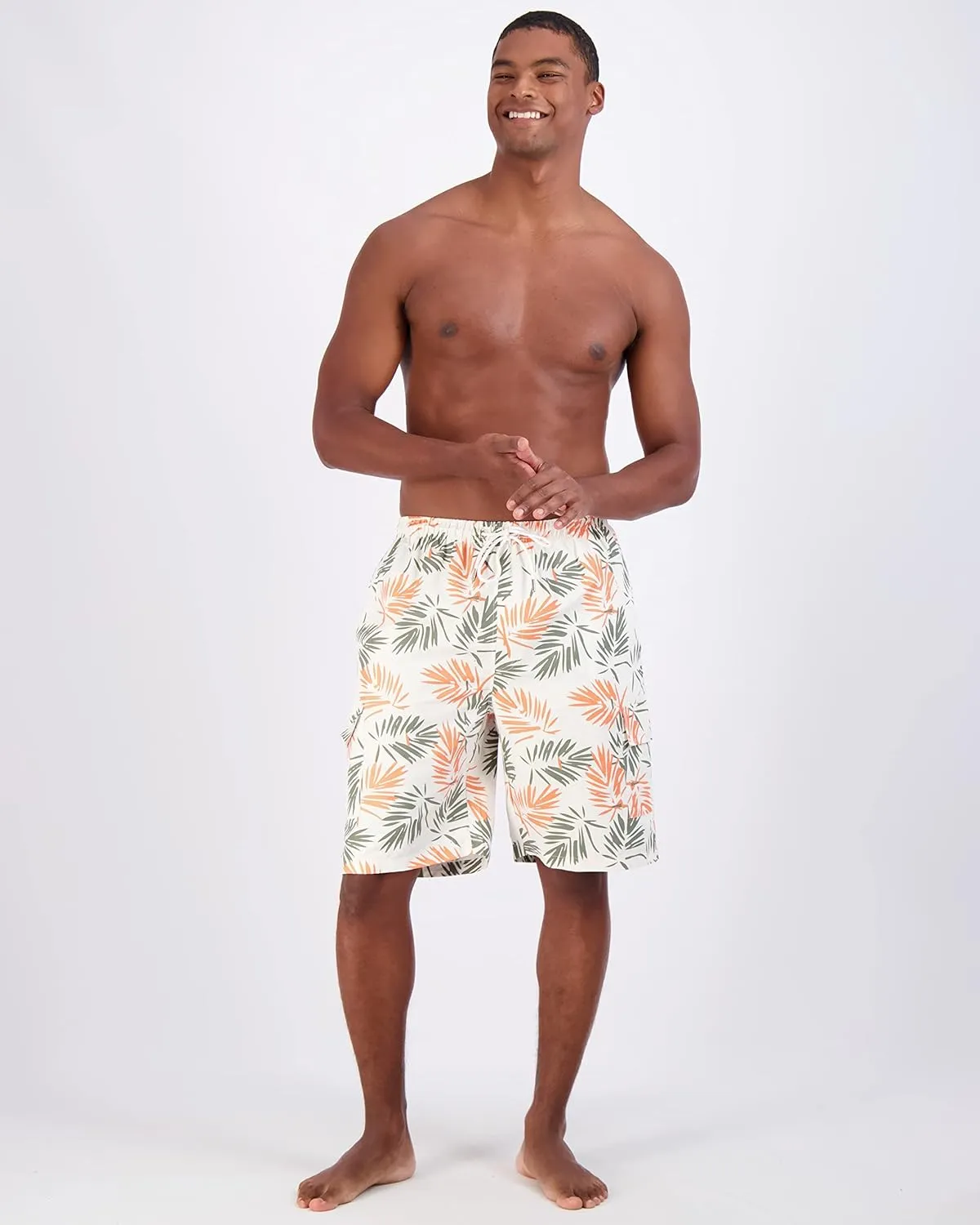 Real Essentials 3 Pack: Men's Swim Trunks with Cargo Pockets & Mesh Lining (Available in Big & Tall)