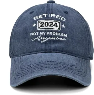 Retirement Gifts for Women Men Cool Retired hat Funny Embroidered Classic Denim hat