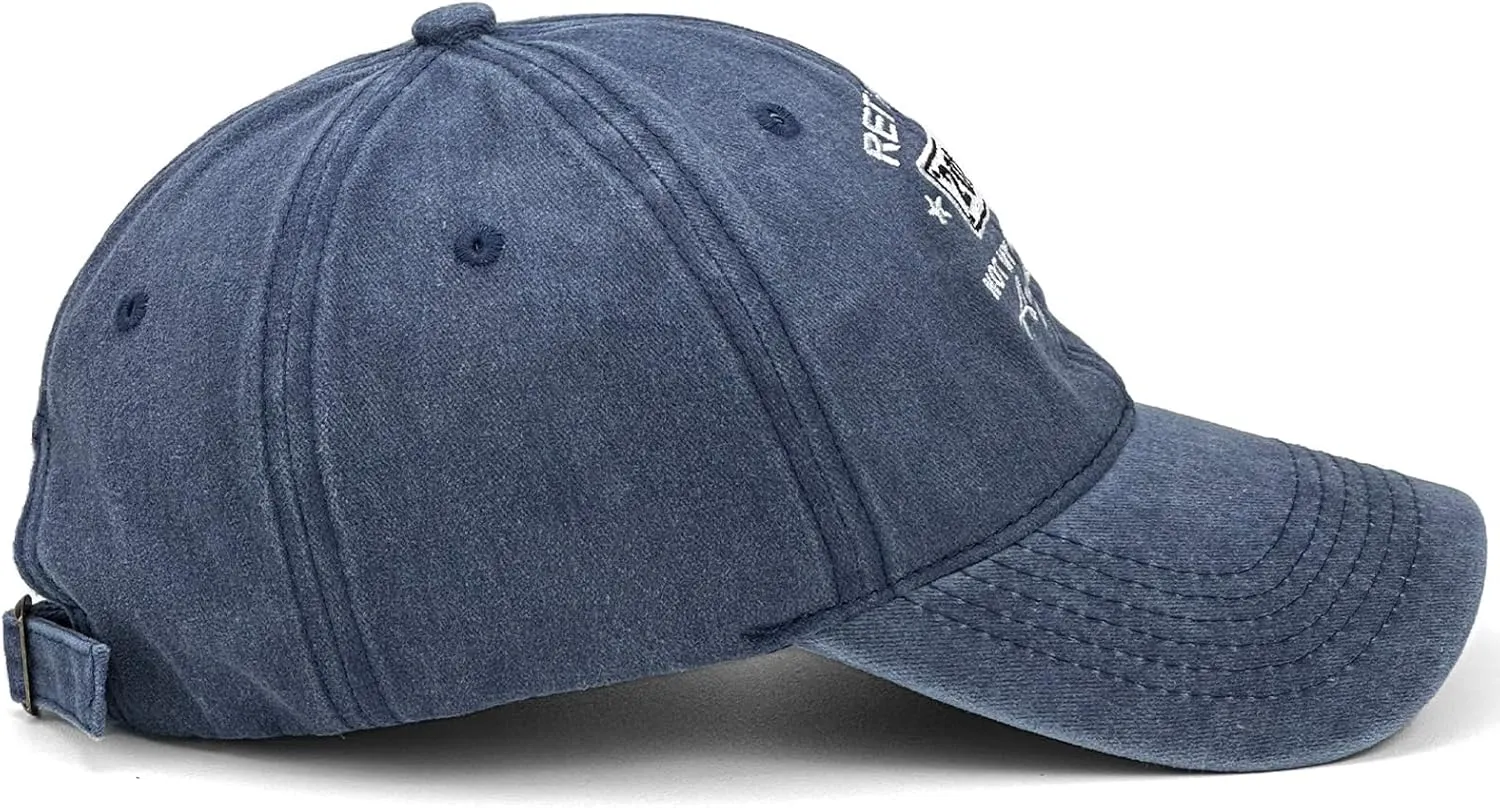 Retirement Gifts for Women Men Cool Retired hat Funny Embroidered Classic Denim hat