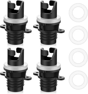Riakrum 4 Pcs Inflatable Kayak Pump Adapter Compatible with Halkey Roberts Valve Adapter Paddle Board Air Pump Hose Adapter Kayak Air Pump Replacement Accessories for Inflatable Boat Bed