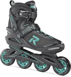 Roces Women's ICON Outdoor Breathable Fitness Comfort 4 80mm Wheels Racing Inline Skates with Memory Buckle, Easy Entry Boots, Glass Fiber Reinforced Shell & Frame