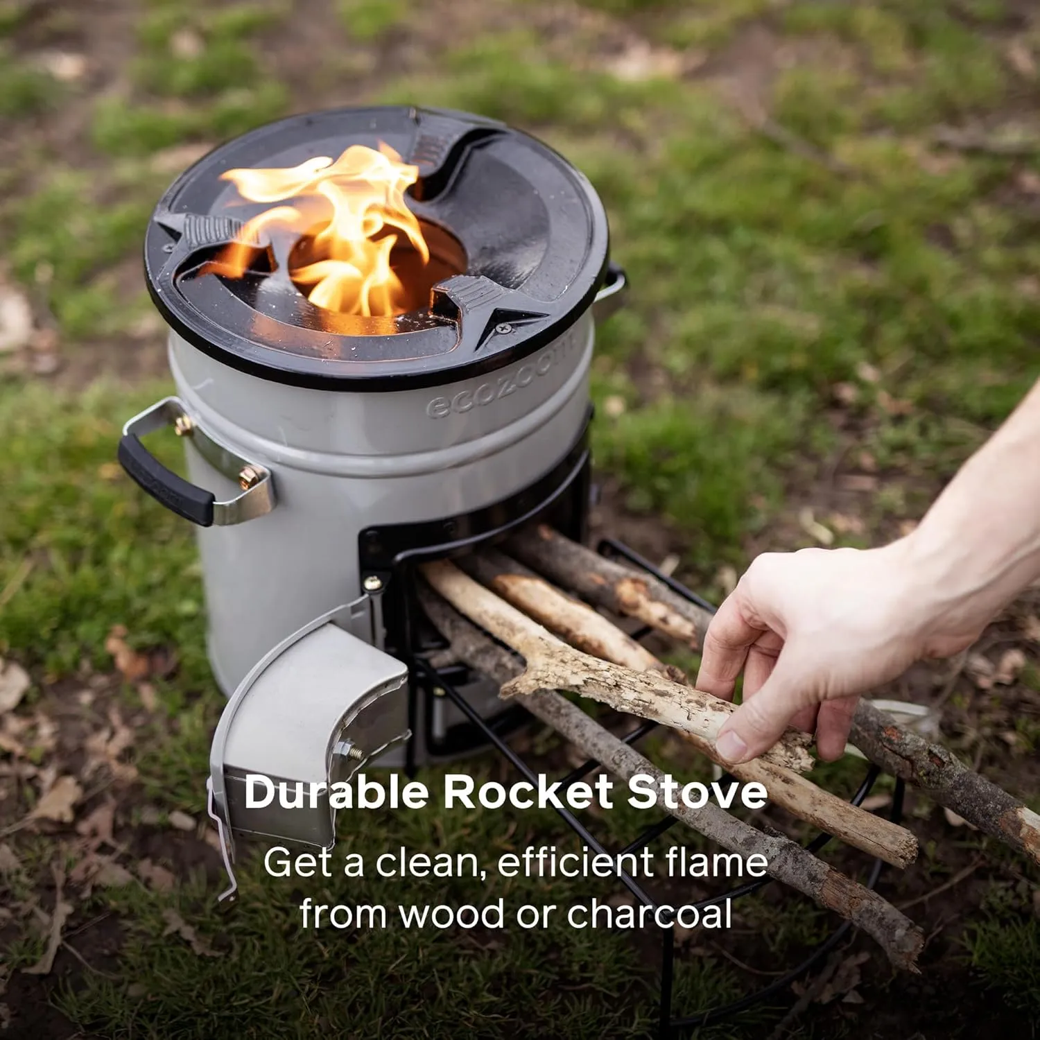 Rocket Stove Heavy Duty Portable Camp Stove for Outdoor Cooking