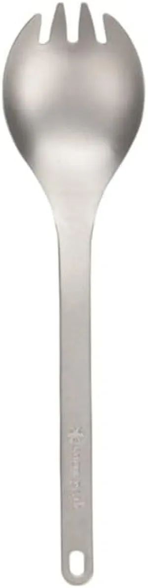 Snow Peak Titanium Spork - Lightweight Titanium Cutlery for Camping & Hiking - Compact & Portable Utensil for Easy Packing - Durable Camping Cookware Accessories