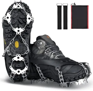 Snow Spikes for Shoes, 32 Non-Slip Spikes, Superior Traction, Hiking, Outdoor