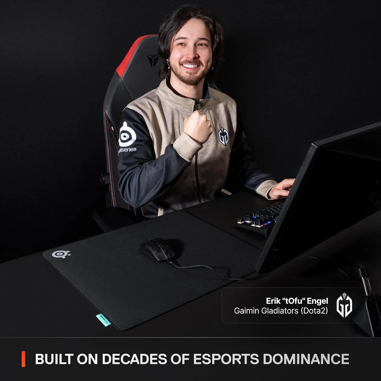 SteelSeries QcK L Performance Balance Gaming Mousepad  Extra Density for a Smooth Glide  Low-Profile Edge Stitching  Non-Slip Neoprene Rubber Base 16.54 x 19.29 inch  FPS, MOBAs, RTS, MMO