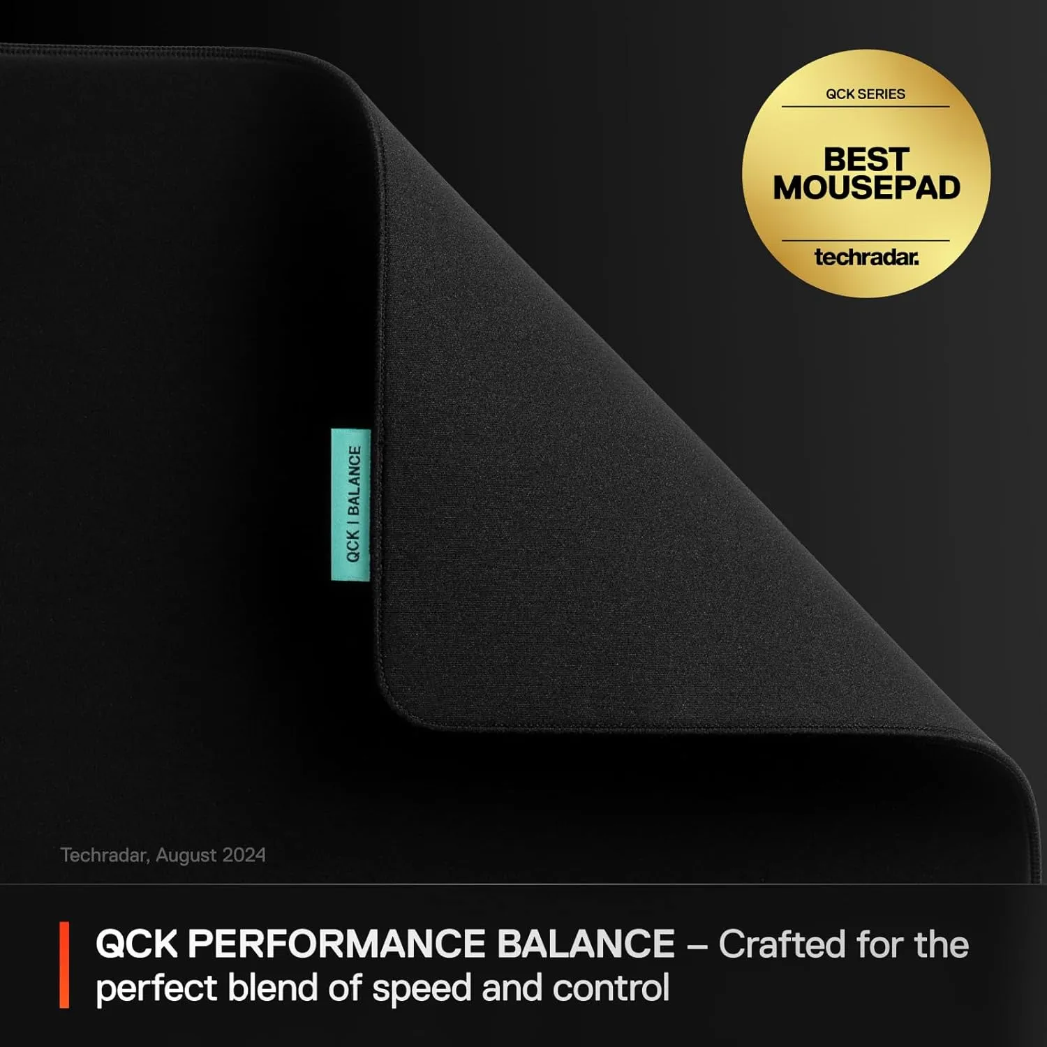 SteelSeries QcK L Performance Balance Gaming Mousepad  Extra Density for a Smooth Glide  Low-Profile Edge Stitching  Non-Slip Neoprene Rubber Base 16.54 x 19.29 inch  FPS, MOBAs, RTS, MMO
