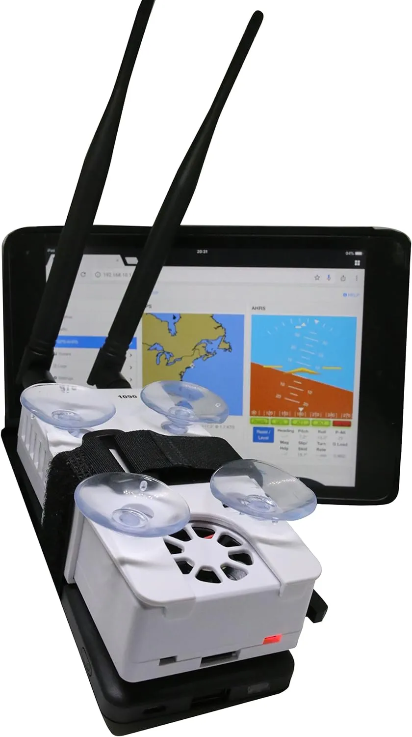Stratux ADS-B Dual Band Receiver Aviation Weather and Traffic - External WAAS GPS, AHRS, Battery Pack, Suction Mount, Antennas, SDR