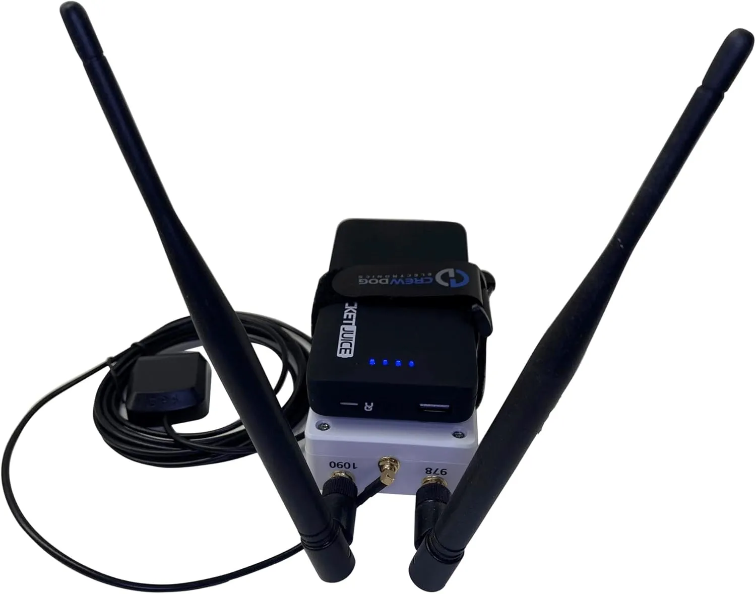 Stratux ADS-B Dual Band Receiver Aviation Weather and Traffic - External WAAS GPS, AHRS, Battery Pack, Suction Mount, Antennas, SDR