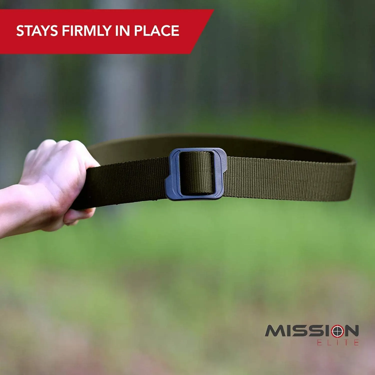 Tactical Belt, 1.5-inch Nylon Gun Belts for Men, 2-Ply EDC Belt with Adjustable Plastic Buckle