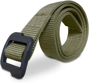 Tactical Belt, 1.5-inch Nylon Gun Belts for Men, 2-Ply EDC Belt with Adjustable Plastic Buckle