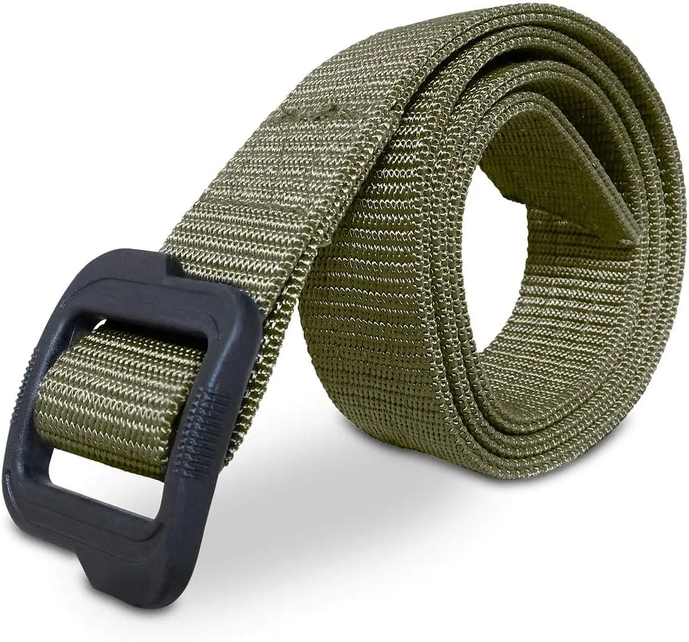 Tactical Belt, 1.5-inch Nylon Gun Belts for Men, 2-Ply EDC Belt with Adjustable Plastic Buckle